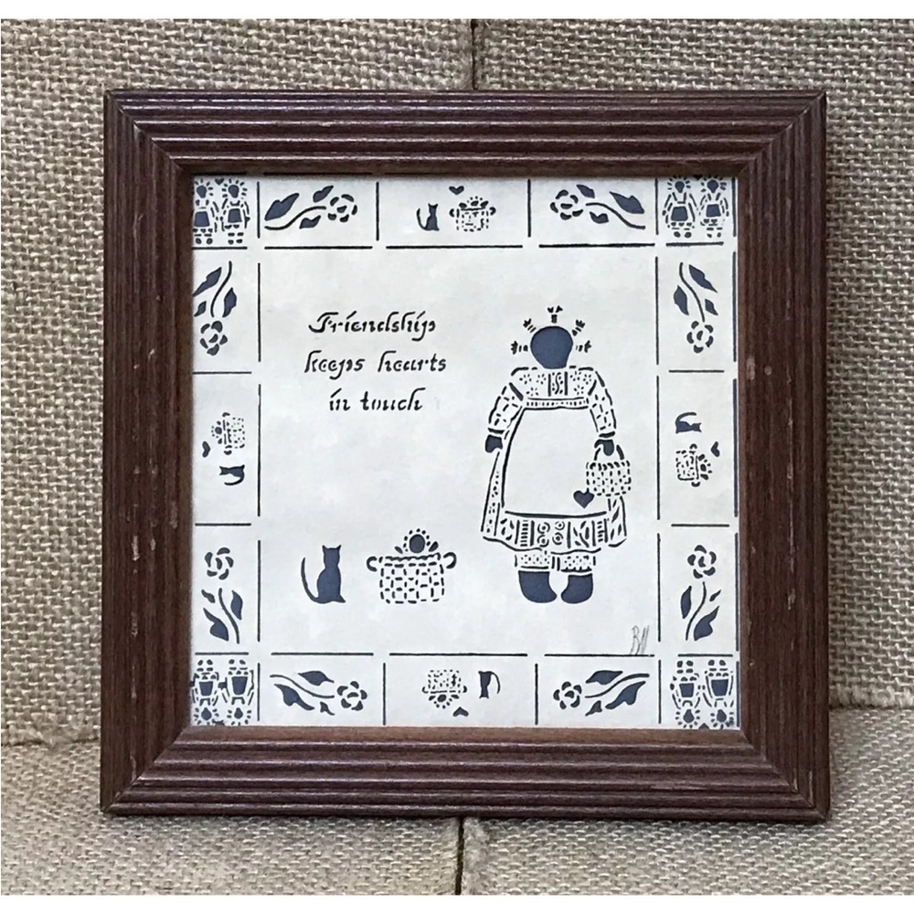 Friendship Scherenschnitte Art Rustic Cottage Farm Core Designs With Scissors